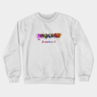 Dusseldorf skyline in watercolor Crewneck Sweatshirt